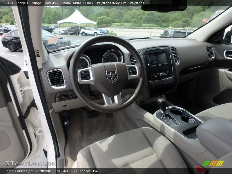 Stone White / Dark Graystone/Medium Graystone 2011 Dodge Durango Crew 4x4