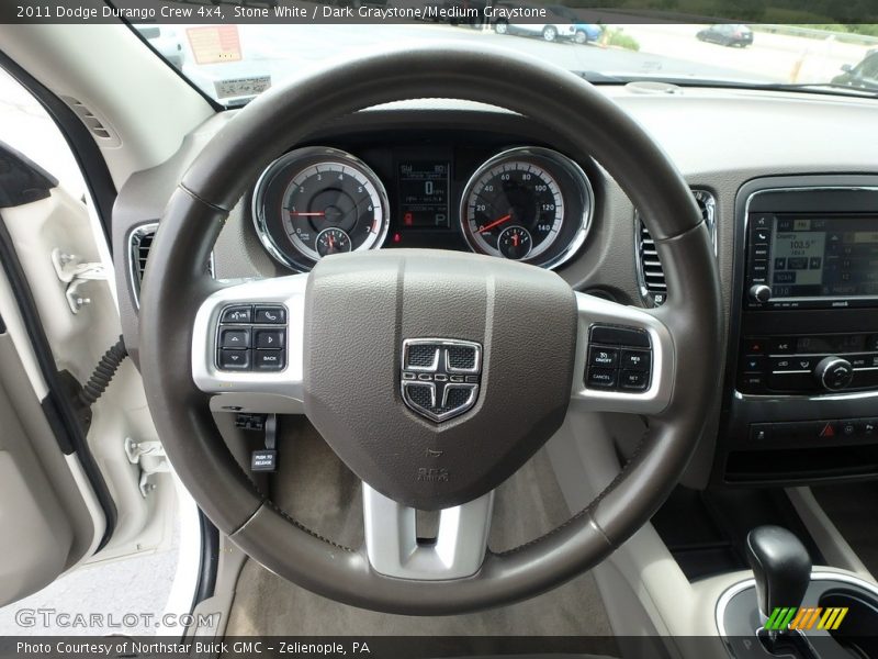 Stone White / Dark Graystone/Medium Graystone 2011 Dodge Durango Crew 4x4
