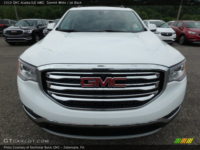 Summit White / Jet Black 2019 GMC Acadia SLE AWD