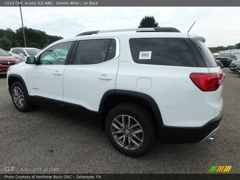 Summit White / Jet Black 2019 GMC Acadia SLE AWD