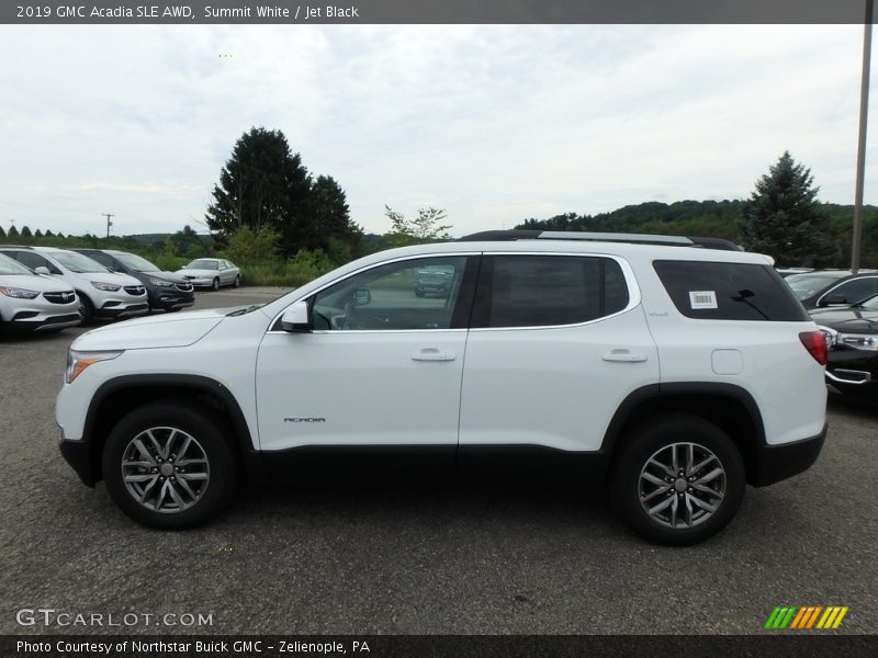 Summit White / Jet Black 2019 GMC Acadia SLE AWD