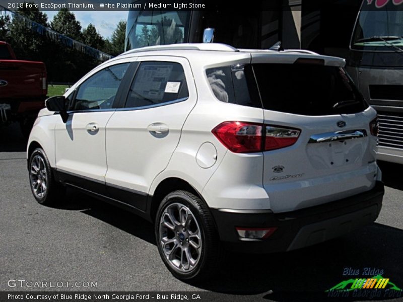 White Platinum / Medium Light Stone 2018 Ford EcoSport Titanium