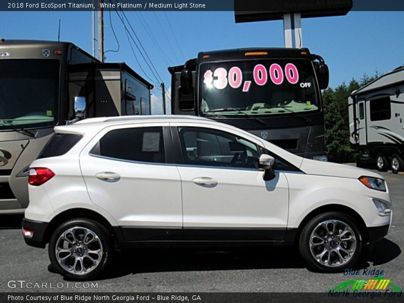 White Platinum / Medium Light Stone 2018 Ford EcoSport Titanium