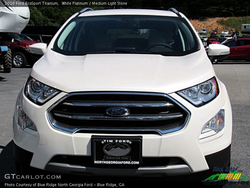 White Platinum / Medium Light Stone 2018 Ford EcoSport Titanium