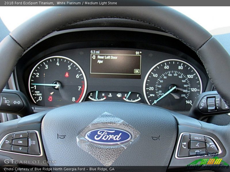White Platinum / Medium Light Stone 2018 Ford EcoSport Titanium