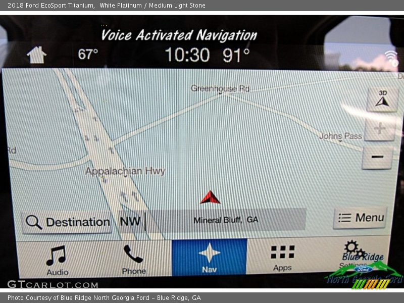 White Platinum / Medium Light Stone 2018 Ford EcoSport Titanium