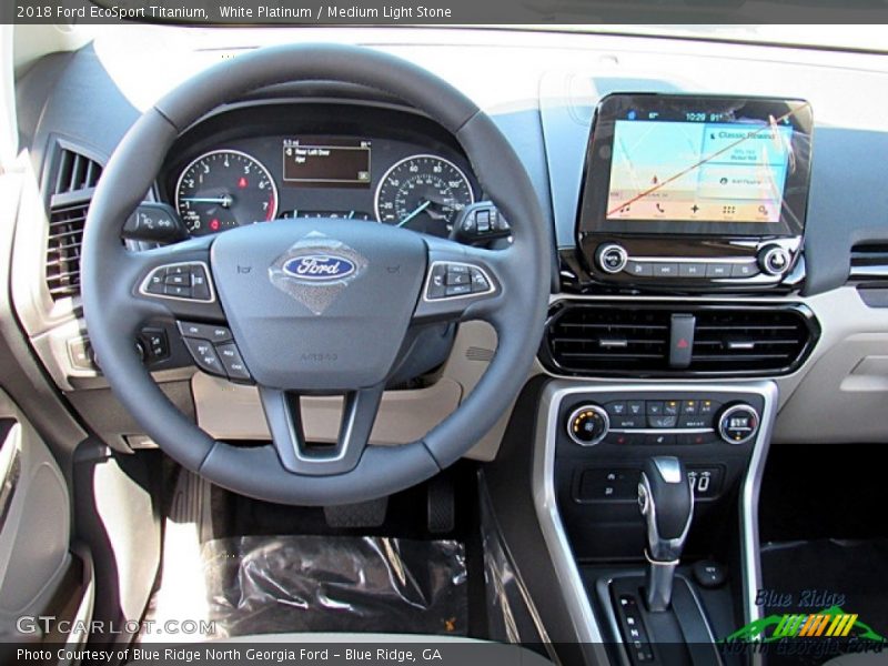 White Platinum / Medium Light Stone 2018 Ford EcoSport Titanium