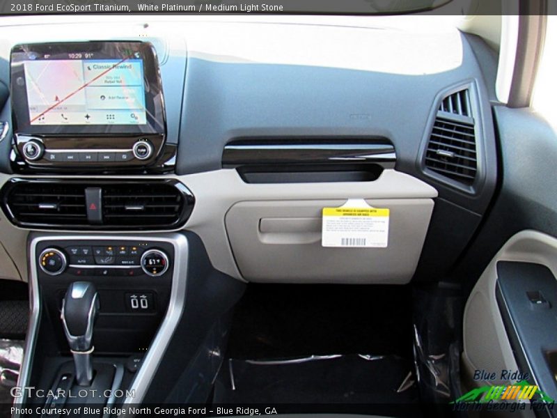White Platinum / Medium Light Stone 2018 Ford EcoSport Titanium