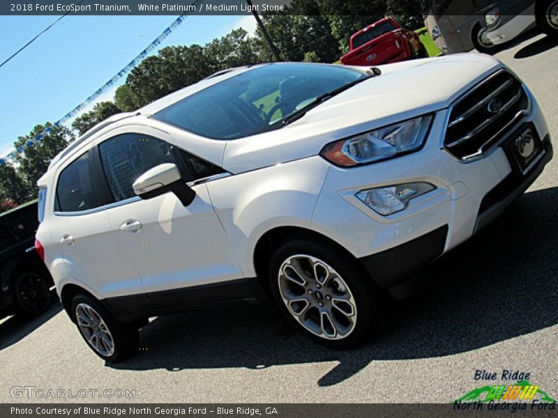 White Platinum / Medium Light Stone 2018 Ford EcoSport Titanium