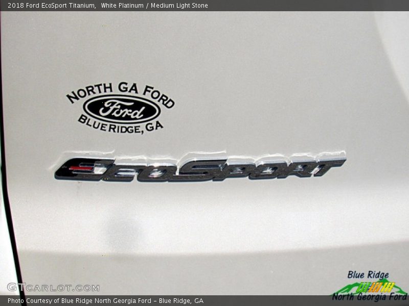 White Platinum / Medium Light Stone 2018 Ford EcoSport Titanium