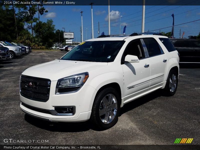 Summit White / Ebony 2014 GMC Acadia Denali