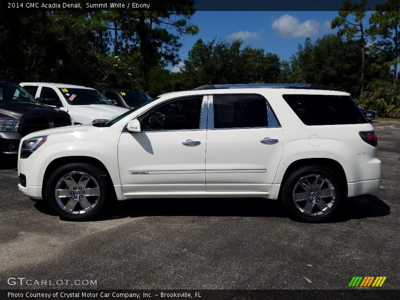 Summit White / Ebony 2014 GMC Acadia Denali