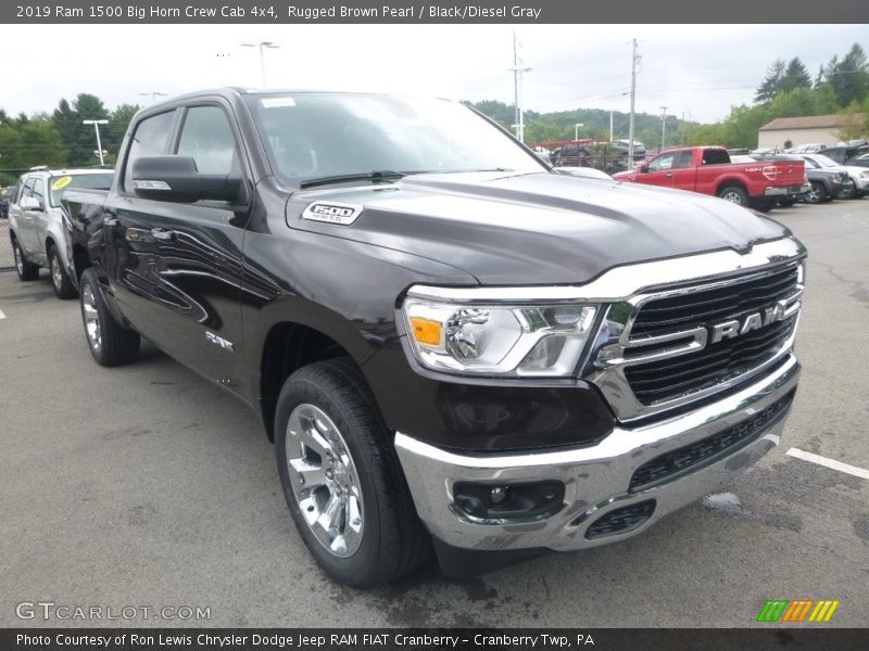 Rugged Brown Pearl / Black/Diesel Gray 2019 Ram 1500 Big Horn Crew Cab 4x4