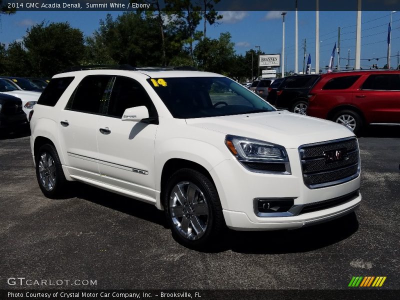 Summit White / Ebony 2014 GMC Acadia Denali