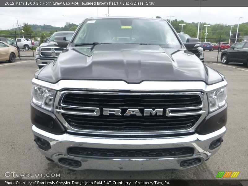 Rugged Brown Pearl / Black/Diesel Gray 2019 Ram 1500 Big Horn Crew Cab 4x4