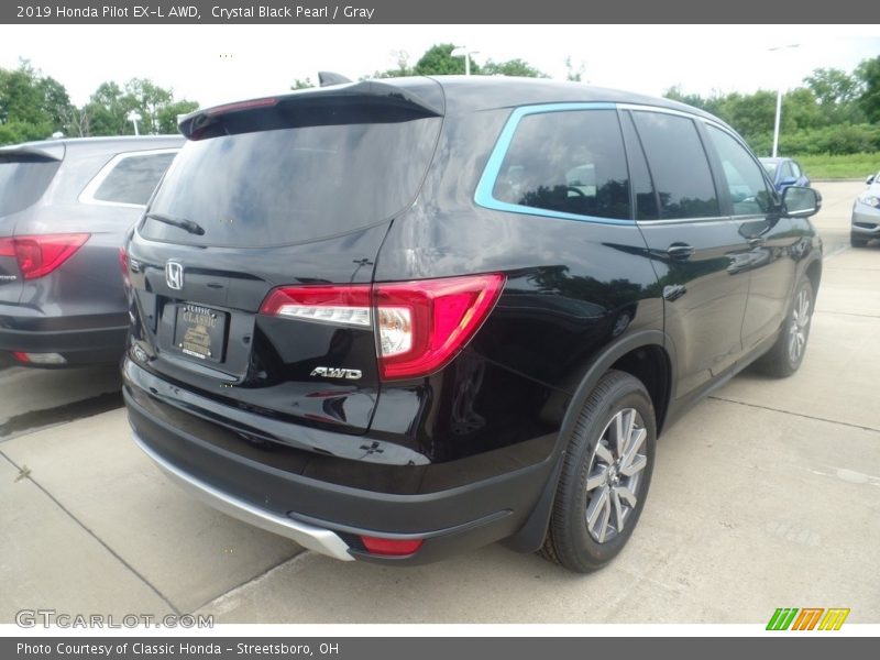 Crystal Black Pearl / Gray 2019 Honda Pilot EX-L AWD