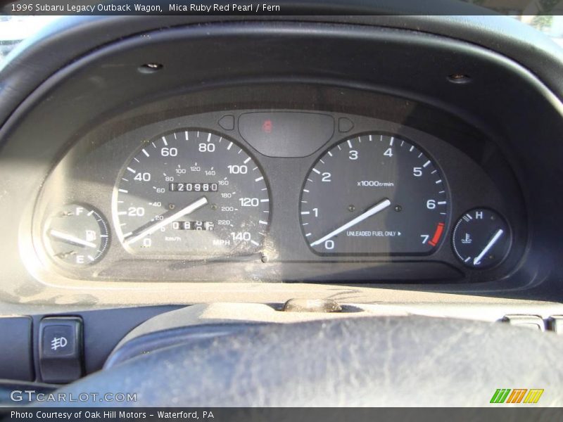 Mica Ruby Red Pearl / Fern 1996 Subaru Legacy Outback Wagon