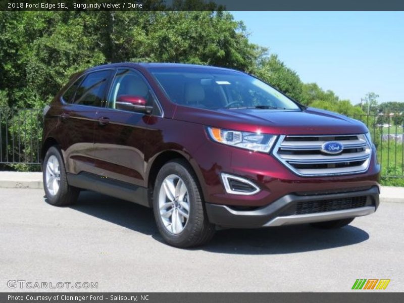 Burgundy Velvet / Dune 2018 Ford Edge SEL