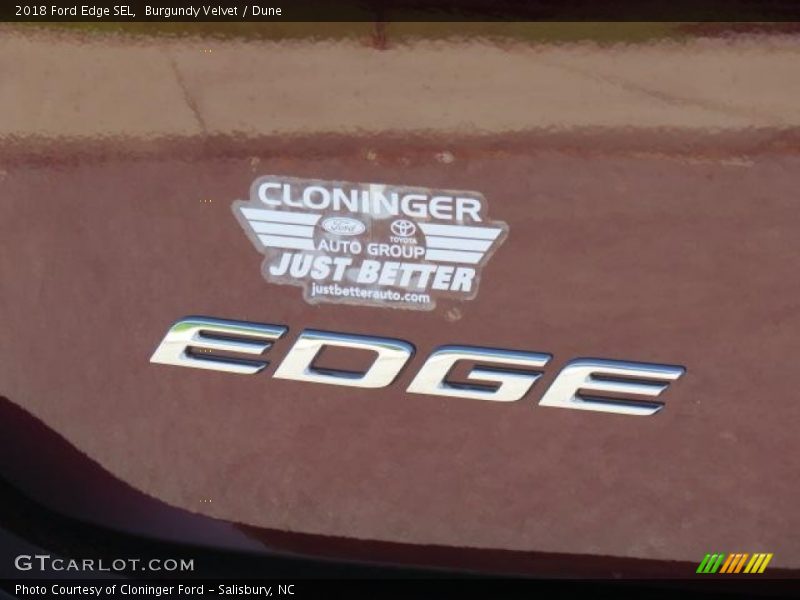 Burgundy Velvet / Dune 2018 Ford Edge SEL