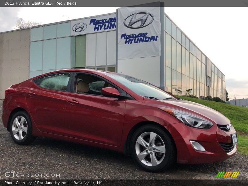 Red / Beige 2013 Hyundai Elantra GLS