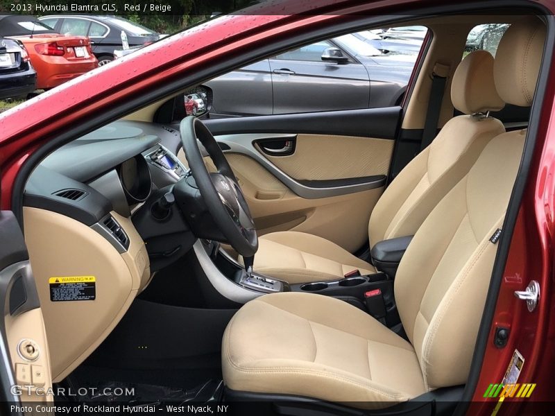 Red / Beige 2013 Hyundai Elantra GLS