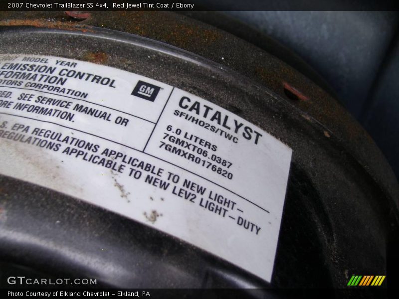 Red Jewel Tint Coat / Ebony 2007 Chevrolet TrailBlazer SS 4x4