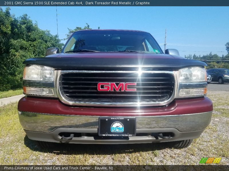 Dark Toreador Red Metallic / Graphite 2001 GMC Sierra 1500 SLE Extended Cab 4x4