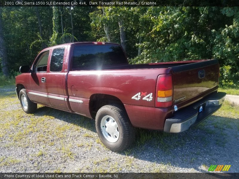 Dark Toreador Red Metallic / Graphite 2001 GMC Sierra 1500 SLE Extended Cab 4x4