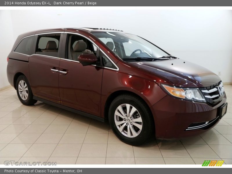 Dark Cherry Pearl / Beige 2014 Honda Odyssey EX-L