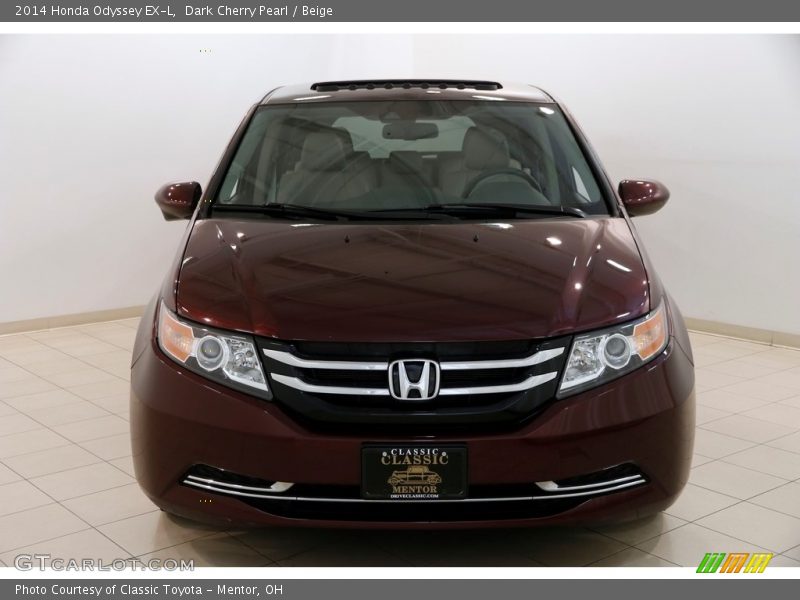 Dark Cherry Pearl / Beige 2014 Honda Odyssey EX-L