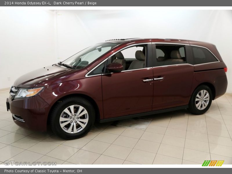 Dark Cherry Pearl / Beige 2014 Honda Odyssey EX-L