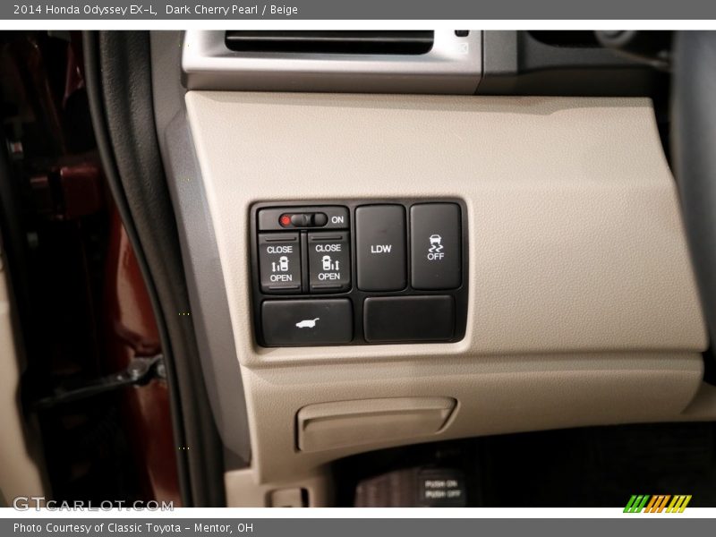 Dark Cherry Pearl / Beige 2014 Honda Odyssey EX-L