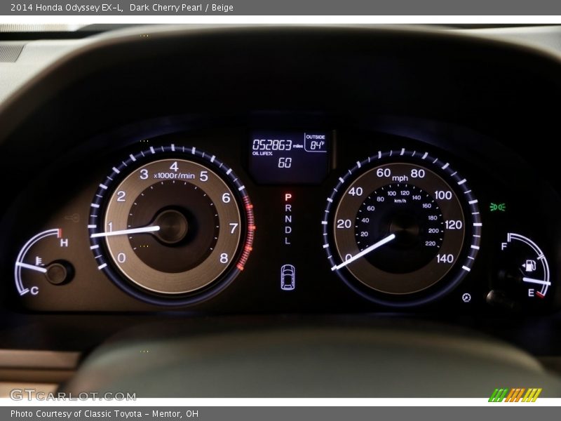 Dark Cherry Pearl / Beige 2014 Honda Odyssey EX-L