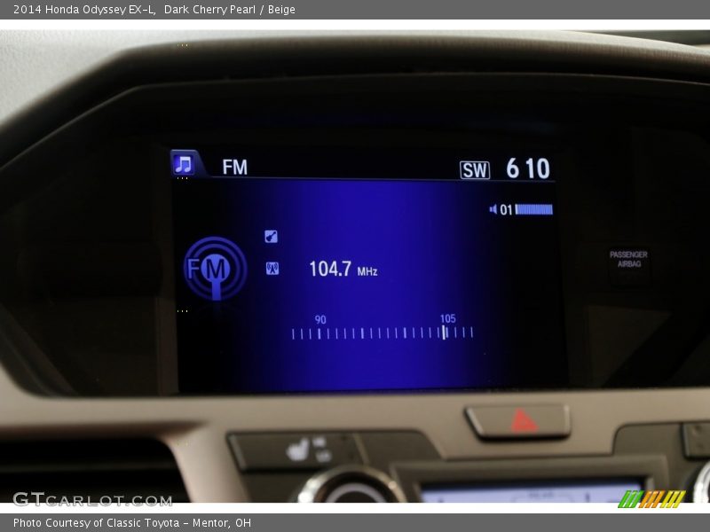 Dark Cherry Pearl / Beige 2014 Honda Odyssey EX-L