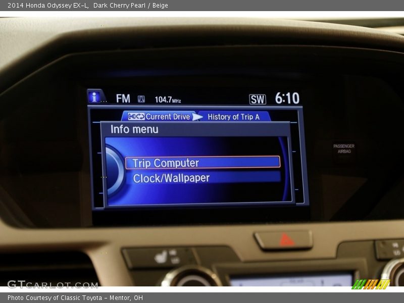 Dark Cherry Pearl / Beige 2014 Honda Odyssey EX-L
