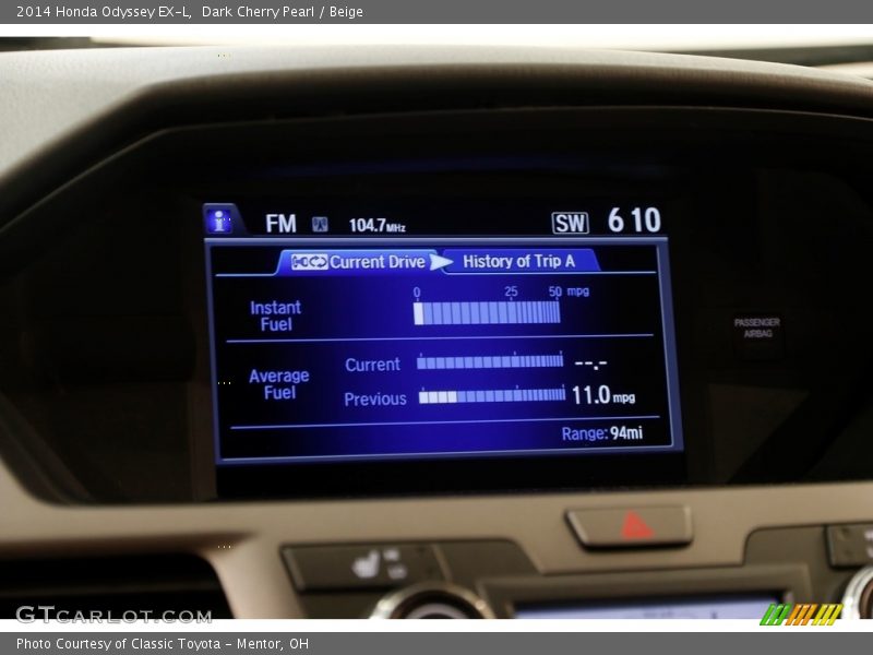 Dark Cherry Pearl / Beige 2014 Honda Odyssey EX-L