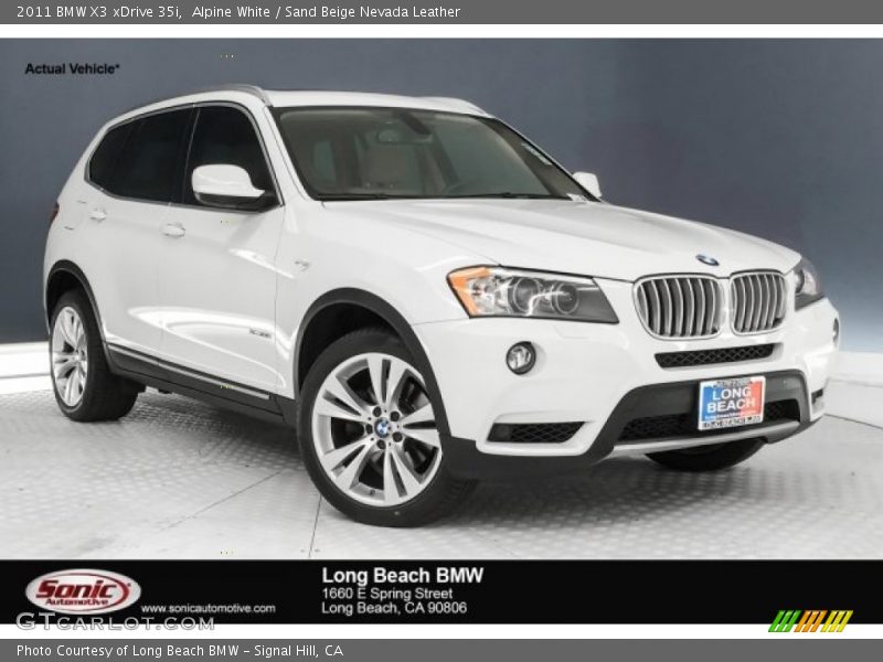 Alpine White / Sand Beige Nevada Leather 2011 BMW X3 xDrive 35i