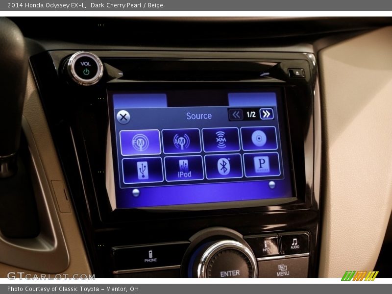 Dark Cherry Pearl / Beige 2014 Honda Odyssey EX-L