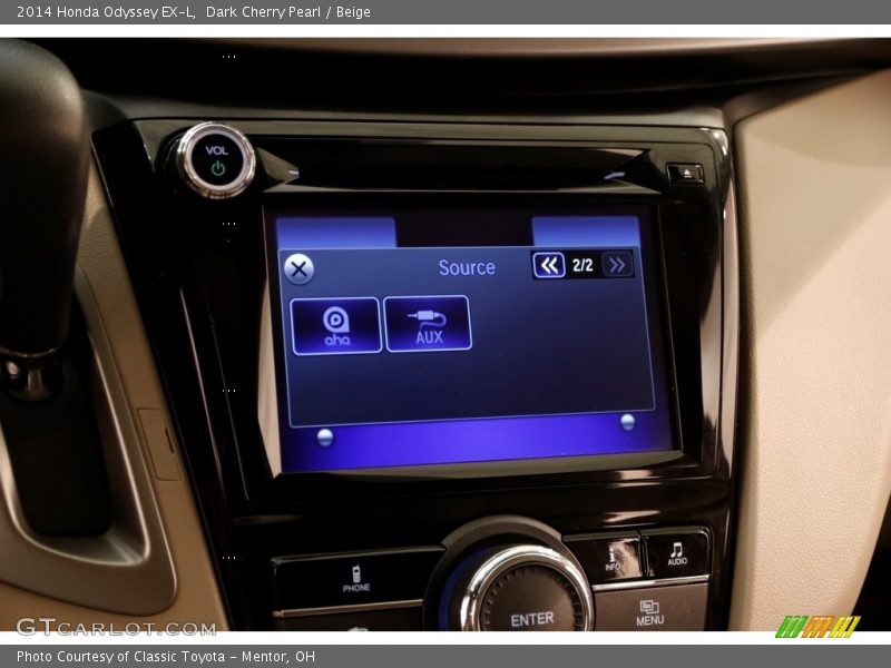 Dark Cherry Pearl / Beige 2014 Honda Odyssey EX-L