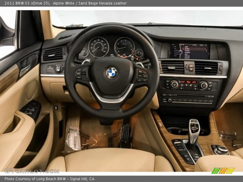 Alpine White / Sand Beige Nevada Leather 2011 BMW X3 xDrive 35i