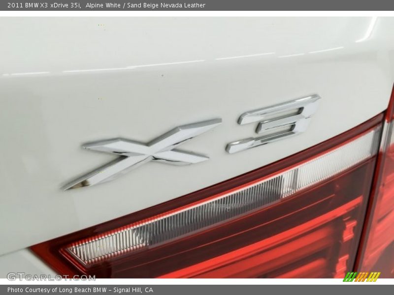 Alpine White / Sand Beige Nevada Leather 2011 BMW X3 xDrive 35i