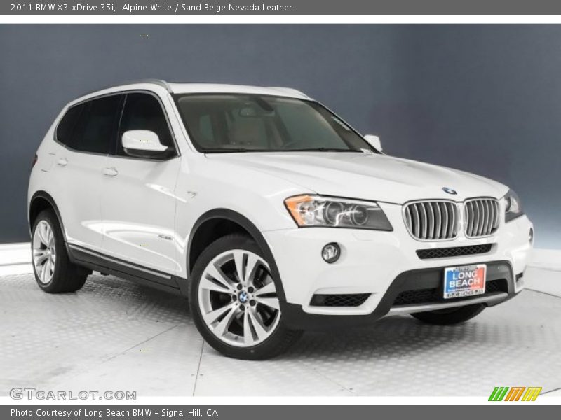 Alpine White / Sand Beige Nevada Leather 2011 BMW X3 xDrive 35i