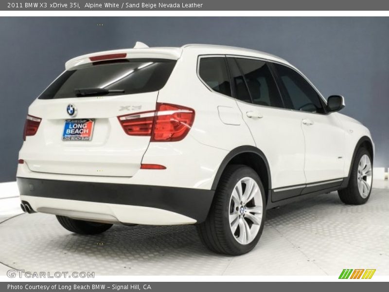 Alpine White / Sand Beige Nevada Leather 2011 BMW X3 xDrive 35i