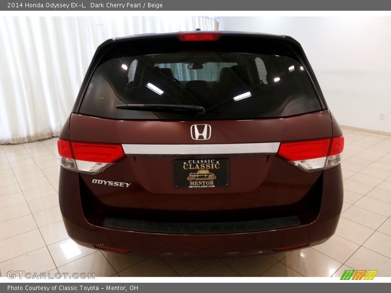 Dark Cherry Pearl / Beige 2014 Honda Odyssey EX-L