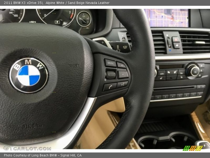 Alpine White / Sand Beige Nevada Leather 2011 BMW X3 xDrive 35i