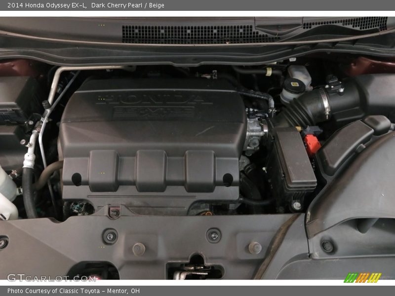 Dark Cherry Pearl / Beige 2014 Honda Odyssey EX-L