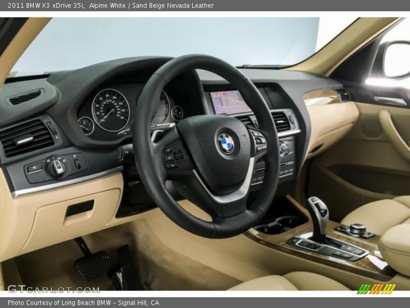 Alpine White / Sand Beige Nevada Leather 2011 BMW X3 xDrive 35i
