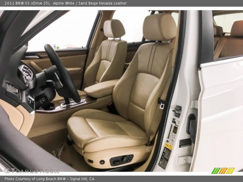 Alpine White / Sand Beige Nevada Leather 2011 BMW X3 xDrive 35i