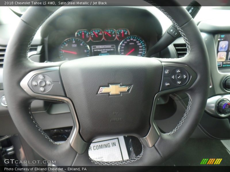 Satin Steel Metallic / Jet Black 2018 Chevrolet Tahoe LS 4WD