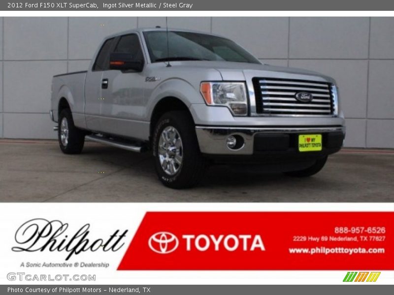 Ingot Silver Metallic / Steel Gray 2012 Ford F150 XLT SuperCab